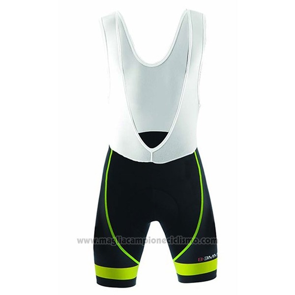 2017 Abbigliamento Ciclismo Biemme Identity Nero e Verde Manica Corta e Salopette